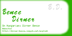 bence dirner business card